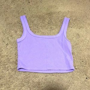 Light purple cropped tank top from shein